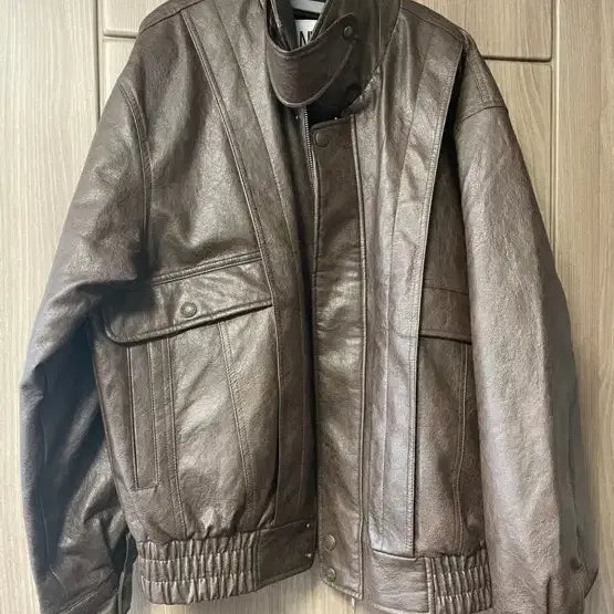[SOLD OUT] NUAKLE 자켓  누아클레 빈티지 크랙 레더 블루종 라이더자켓