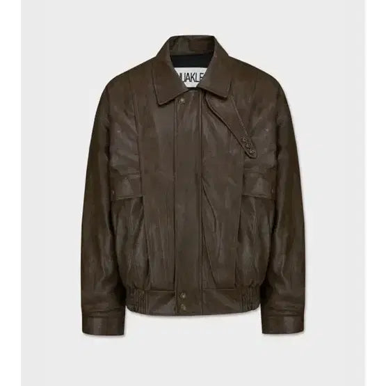 [SOLD OUT] NUAKLE 자켓  누아클레 빈티지 크랙 레더 블루종 라이더자켓