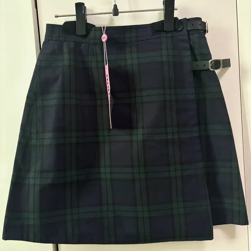 [BUNJANG] Marbling Reversible Tartan Check Wrap Skirt / [택달린새상품] 마블링 리버시블 랩스커트 타탄체크