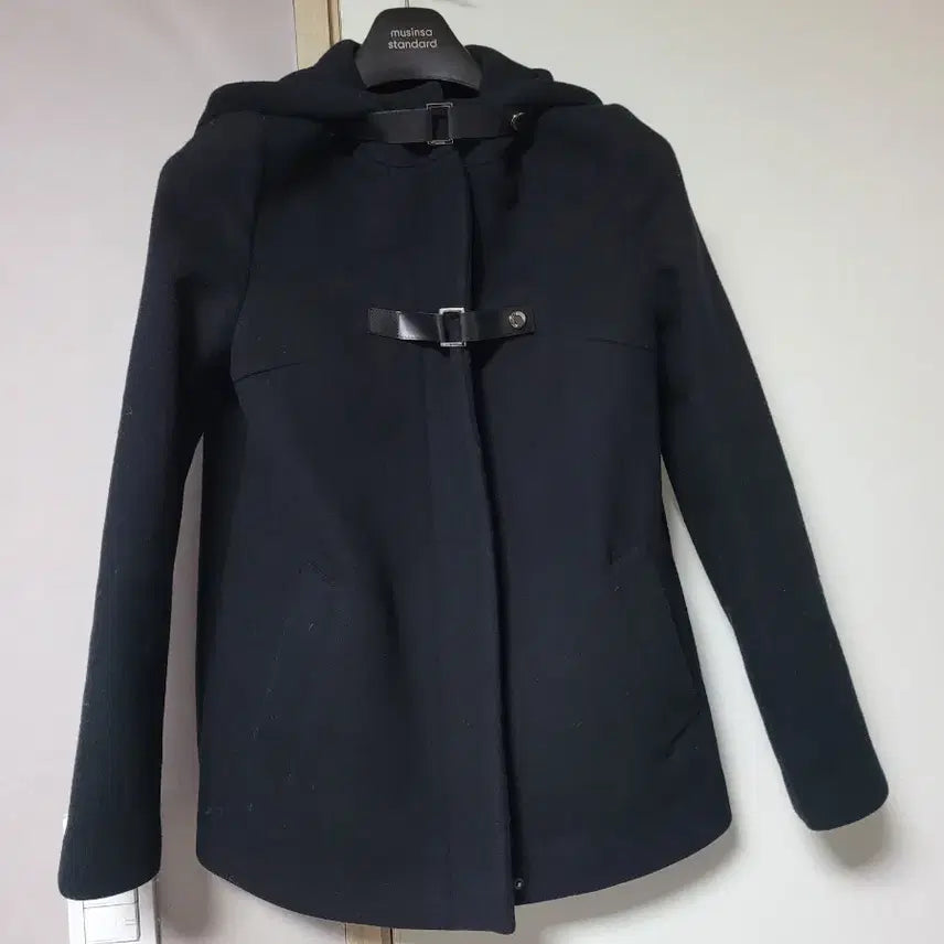 [BUNJANG] 96NY Hooded Coat Black / 나인식스뉴욕 후드 코트 블랙 색상이에요총장 64.가단 46