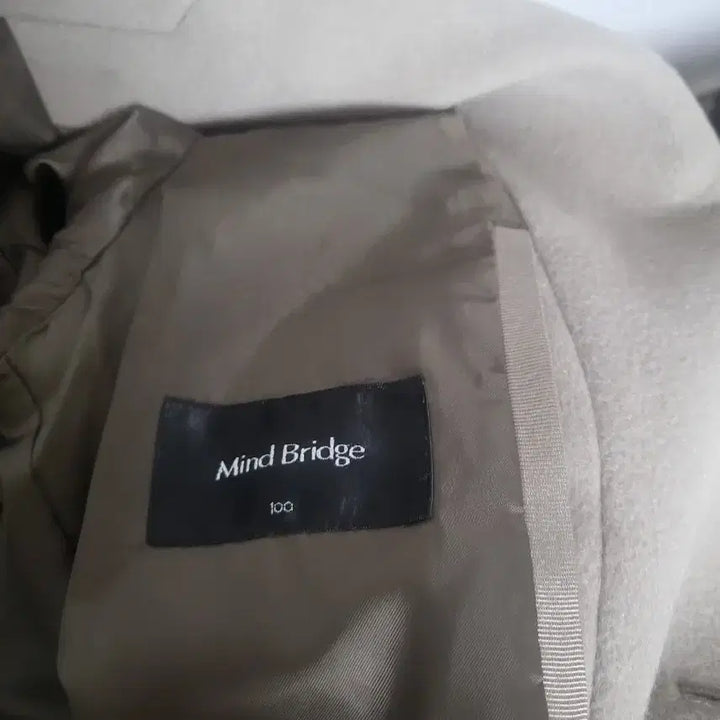 [BUNJANG] Mind Bridge Cashmere Blend Beige Overfit Coat / 마인드브릿지 캐시미어 코트 베이지 오버핏 / 고급코트
