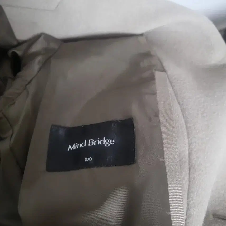 [BUNJANG] Mind Bridge Cashmere Blend Beige Overfit Coat / 마인드브릿지 캐시미어 코트 베이지 오버핏 / 고급코트