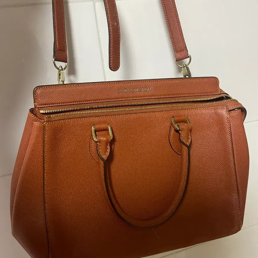 [BUNJANG] Louis Quatorze Leather Tote Bag / 루이까또즈 가죽 토트백 브라운
