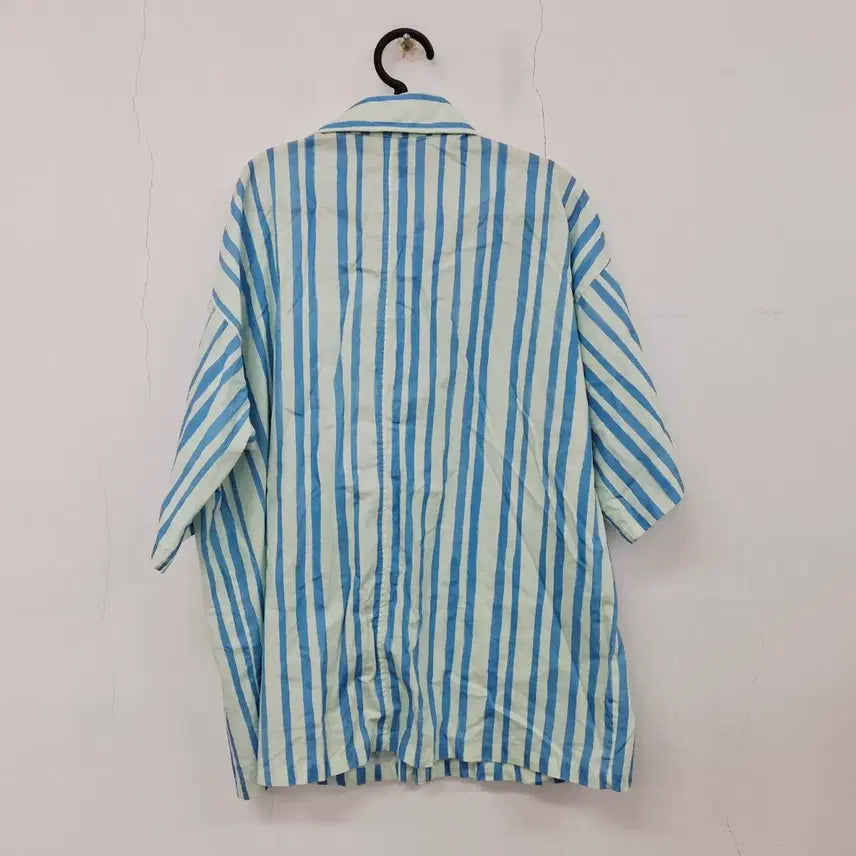 [SOLD OUT] 하이드로겐 24 스트라이프 반팔 셔츠 남성 남방 XL 105