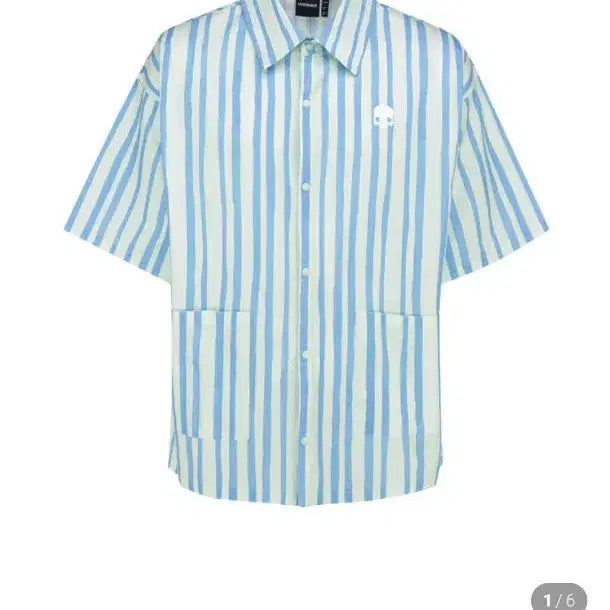 [SOLD OUT] 하이드로겐 24 스트라이프 반팔 셔츠 남성 남방 XL 105