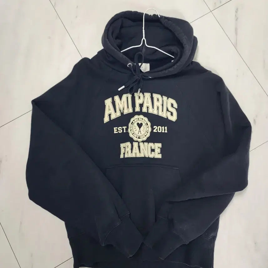 [BUNJANG] AMI Paris France Hoodie Black / [M] 아미 파리 프랑스 후드티 블랙색상