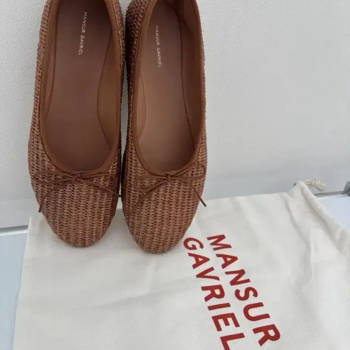 [BUNJANG] Mansur Gavriel Raffia Ballerina Flats / 만수르 가브리엘 라피아 발레리나 플랫슈즈