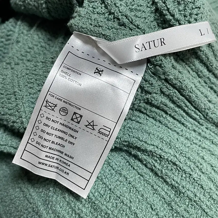[SOLD OUT] SATUR세터 세이지그린 부클 니트 가디건
