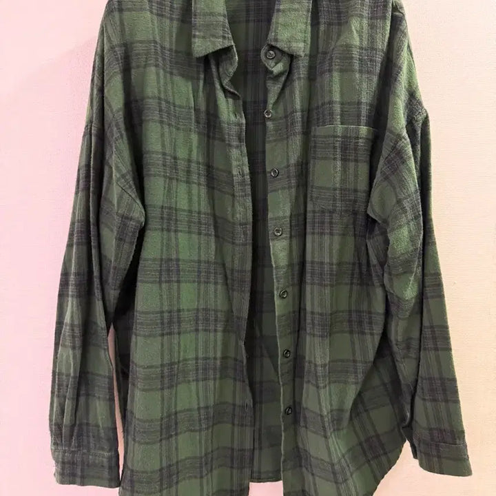 [BUNJANG] Green Checkered Shirt / 초록색 체크 남방
