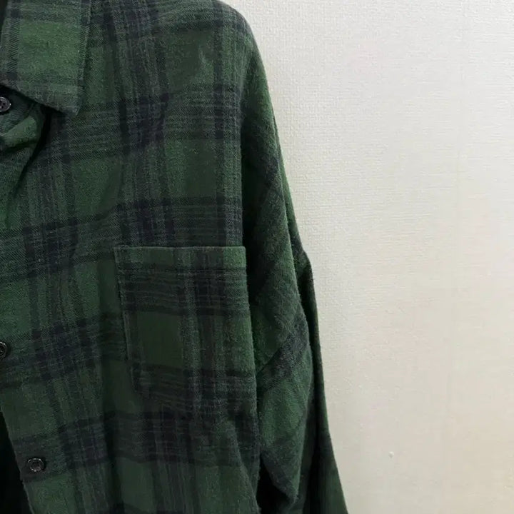 [BUNJANG] Green Checkered Shirt / 초록색 체크 남방