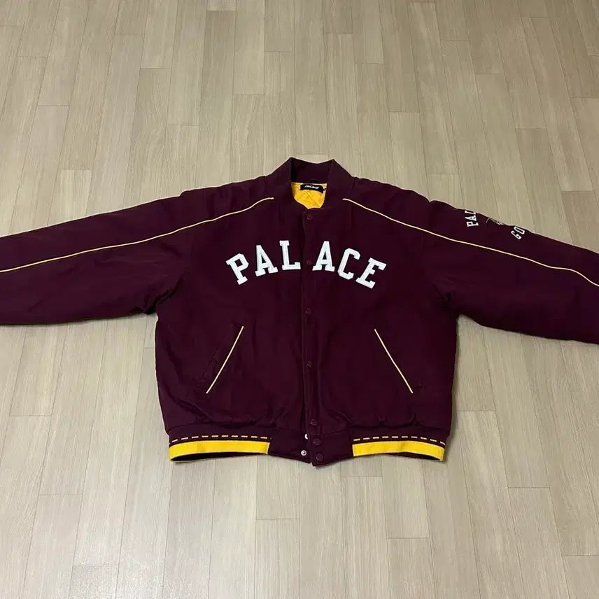 [BUNJANG] Palace Goat Varsity Jacket Burgundy / [XL] 팔라스 고트 바시티 자켓 버건디