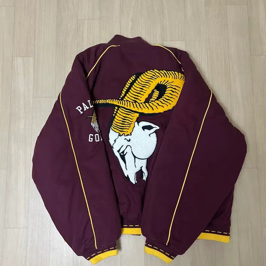 [BUNJANG] Palace Goat Varsity Jacket Burgundy / [XL] 팔라스 고트 바시티 자켓 버건디