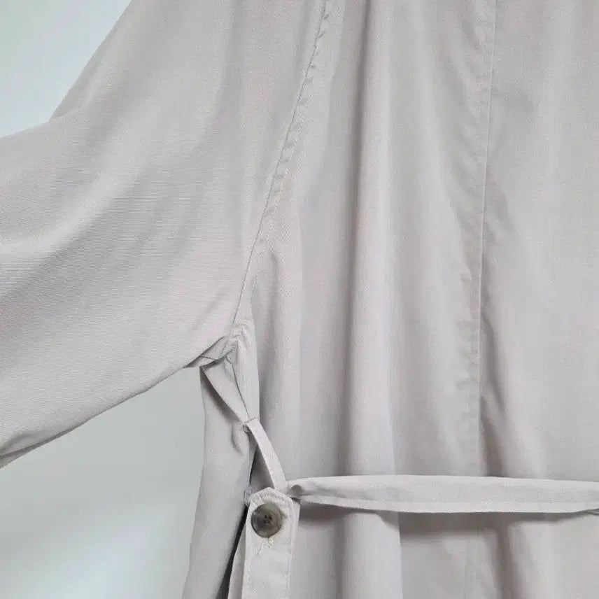 [BUNJANG] Zigzag 2cm Single Belt Trench Coat (Cream Beige) / 지그재그 이센치 싱글 벨트 트렌치코트 (크림베이지)