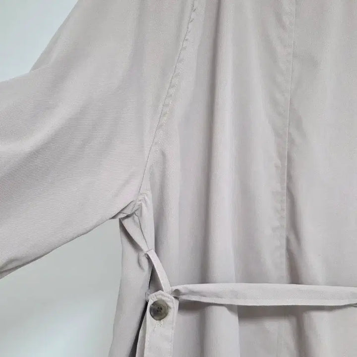 [BUNJANG] Zigzag 2cm Single Belt Trench Coat (Cream Beige) / 지그재그 이센치 싱글 벨트 트렌치코트 (크림베이지)