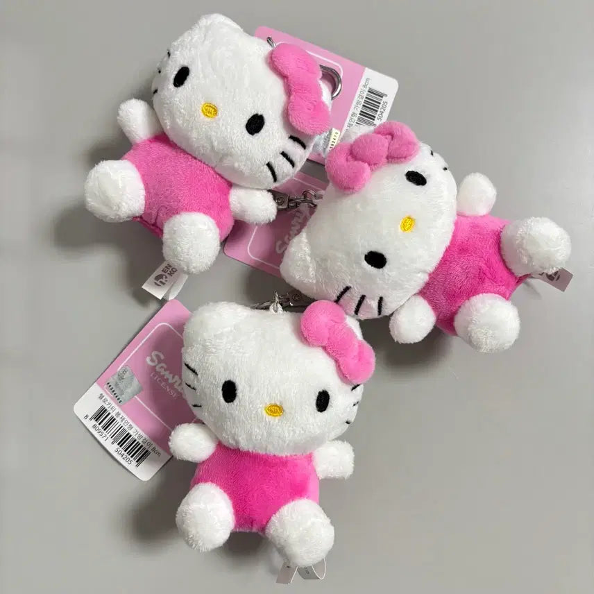 [BUNJANG] Hello Kitty Pink Plush Doll Bag Charm 8cm Keyring / 정품 헬로키티 핑크 봉제인형 가방걸이 8cm 키링