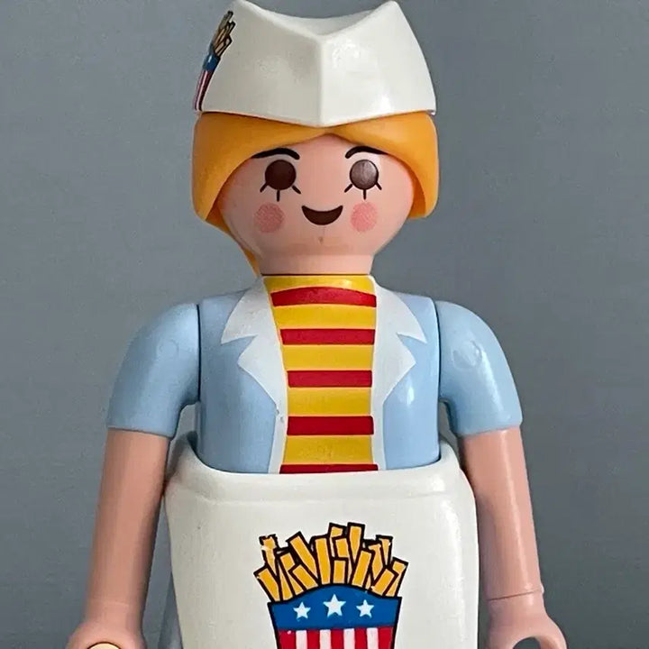 [BUNJANG] Playmobil Hamburger Shop Clerk Figure / 플레이모빌 중고 햄버거 가게 점원