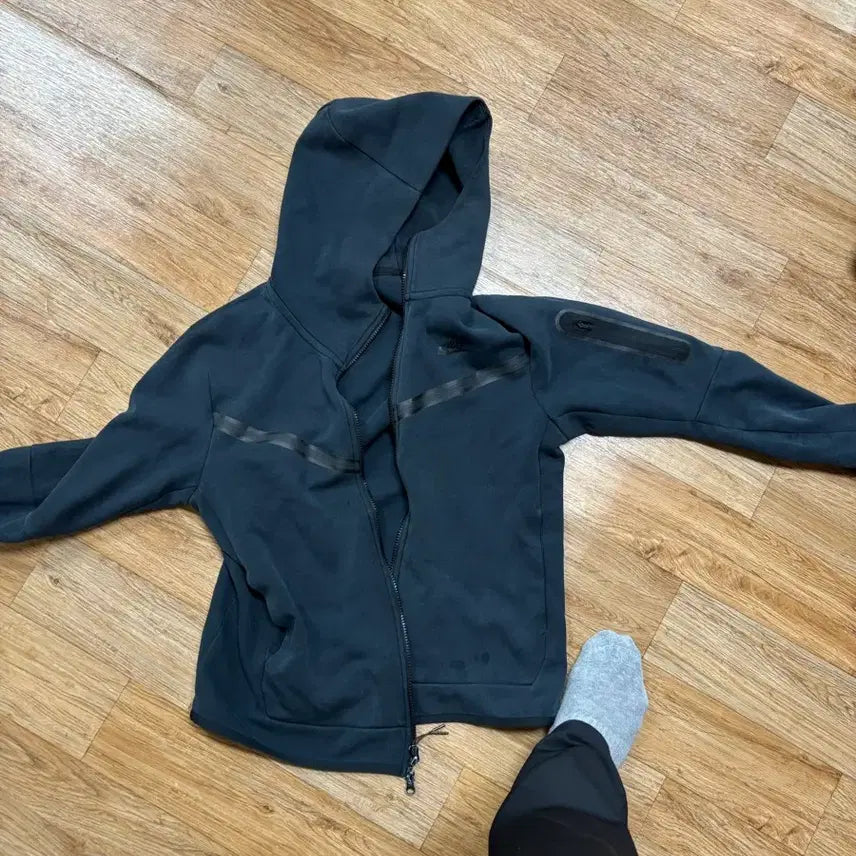 [BUNJANG] Nike Tech Fleece Black Hoodie Zip-up / 나이키 테크 플리스 블랙 후드집업