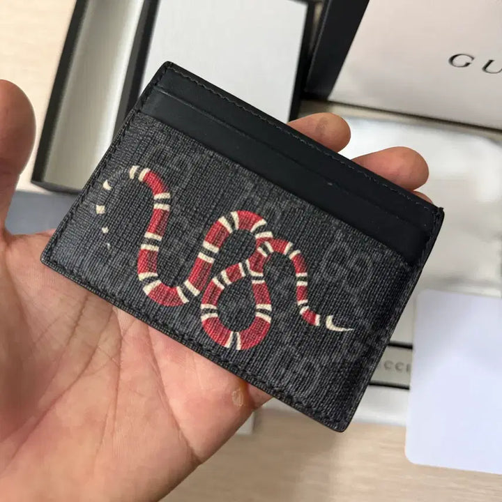 [BUNJANG] Gucci Snake Card Wallet Black / [풀구성] 구찌 스네이크 카드지갑 블랙