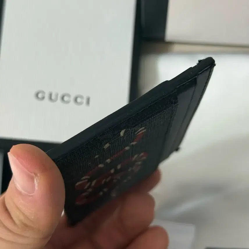 [BUNJANG] Gucci Snake Card Wallet Black / [풀구성] 구찌 스네이크 카드지갑 블랙