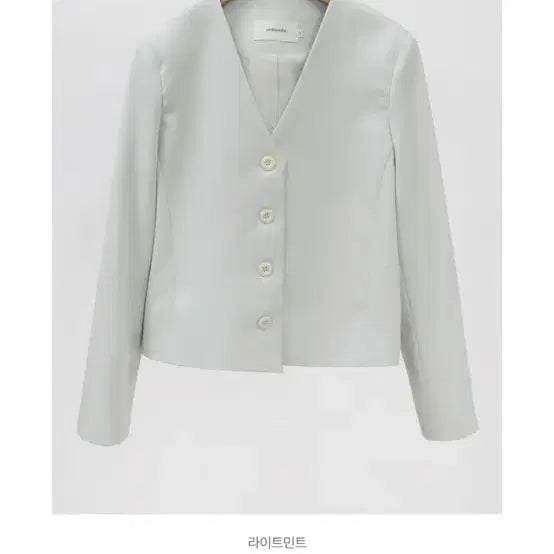 [BUNJANG] Mint V-Neck Short Jacket / 민트색 브이넥 숏 자켓