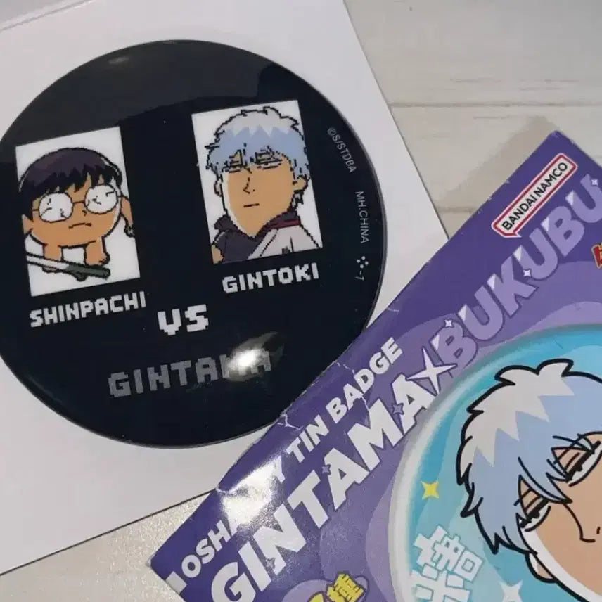 [BUNJANG] Gintama Gintoki and Shinpachi Bukubu Badge / (새상품) 은혼 긴타마 부쿠부 뱃지 긴토키 신파치
