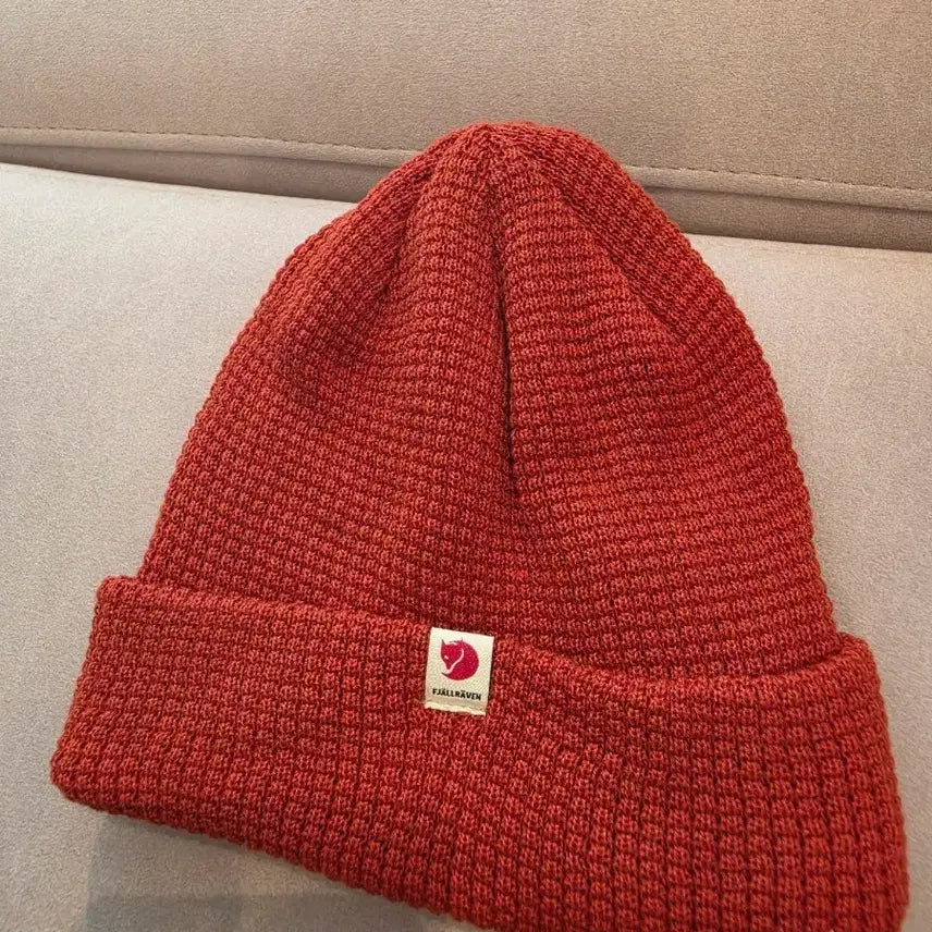 [BUNJANG] Fjällräven Orange Beanie / 피엘라벤 비니 오렌지색