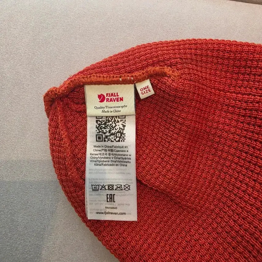 [BUNJANG] Fjällräven Orange Beanie / 피엘라벤 비니 오렌지색