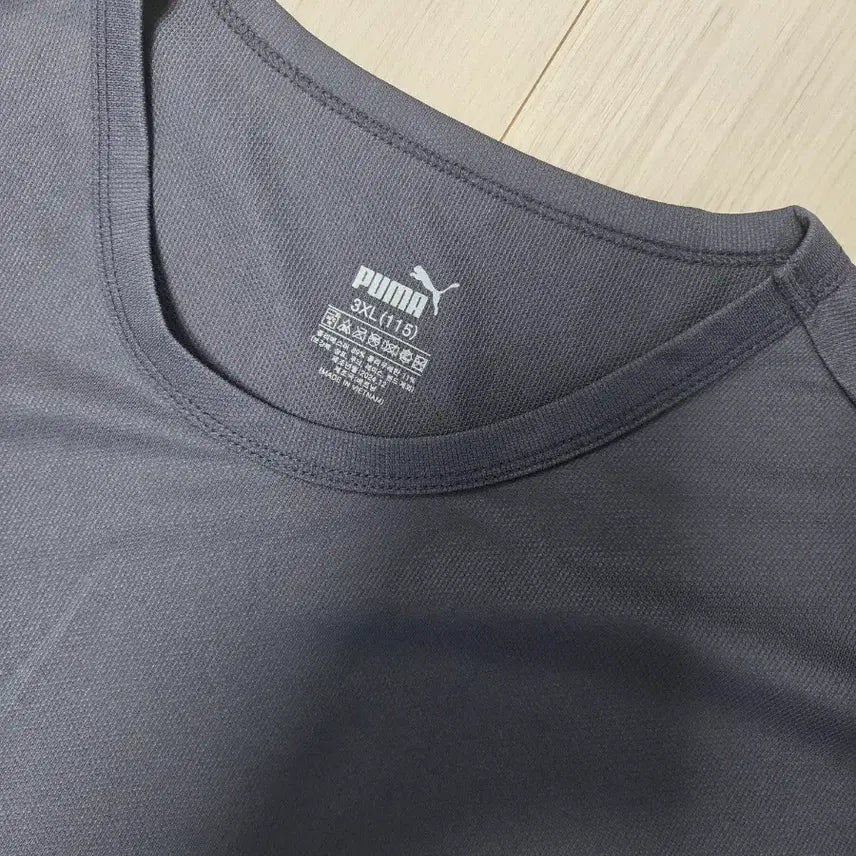 [BUNJANG] Puma Functional Short Sleeve T-Shirt Dark Gray (Size 115) / 푸마 기능성 반팔 티셔츠 115 다크그레이