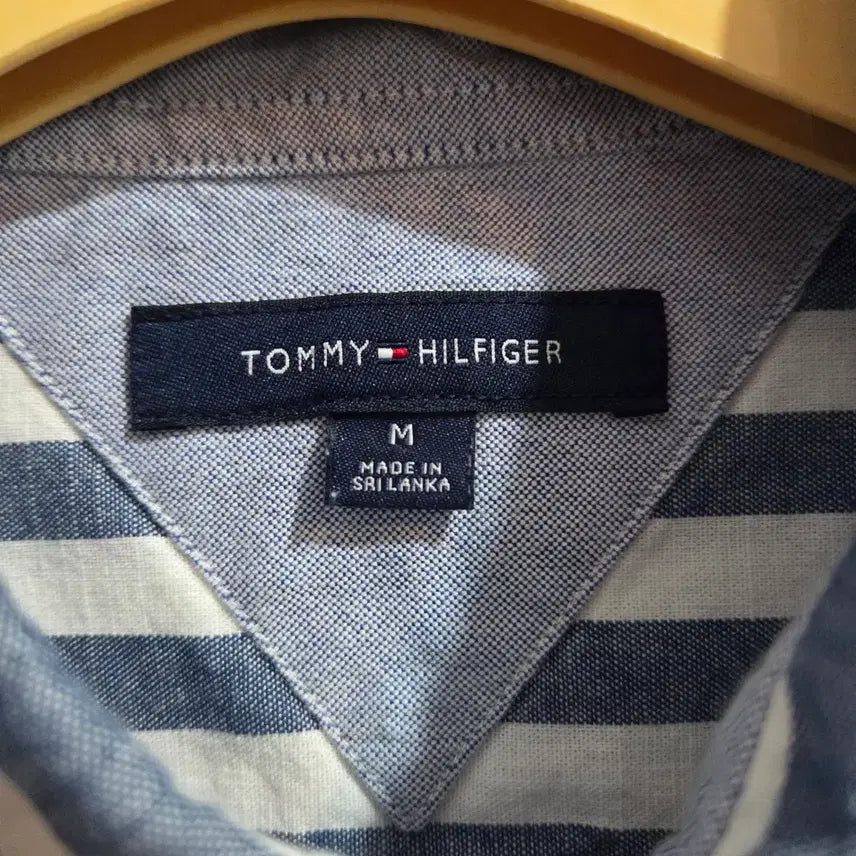 [BUNJANG] Tommy Hilfiger Striped Short Sleeve Shirt / 타미힐피거 스트라이프 반팔 셔츠