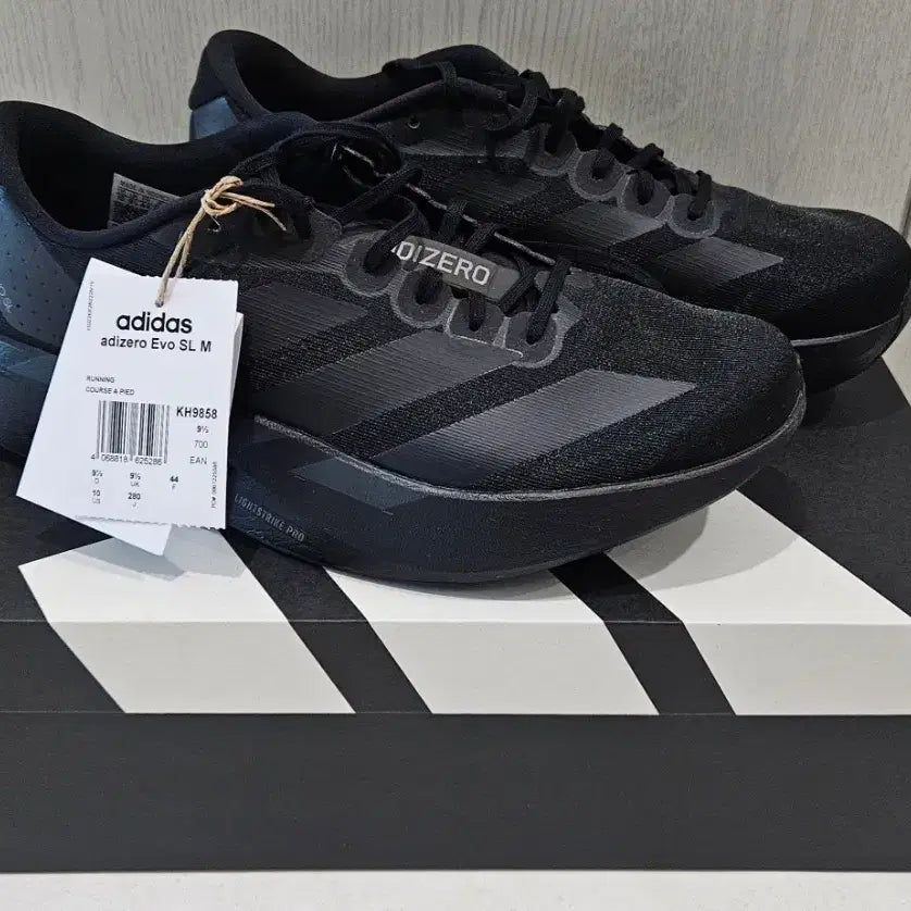 [SOLD OUT] 아디다스 에보 sl (evo sl) 올블랙 280(1회착용)
