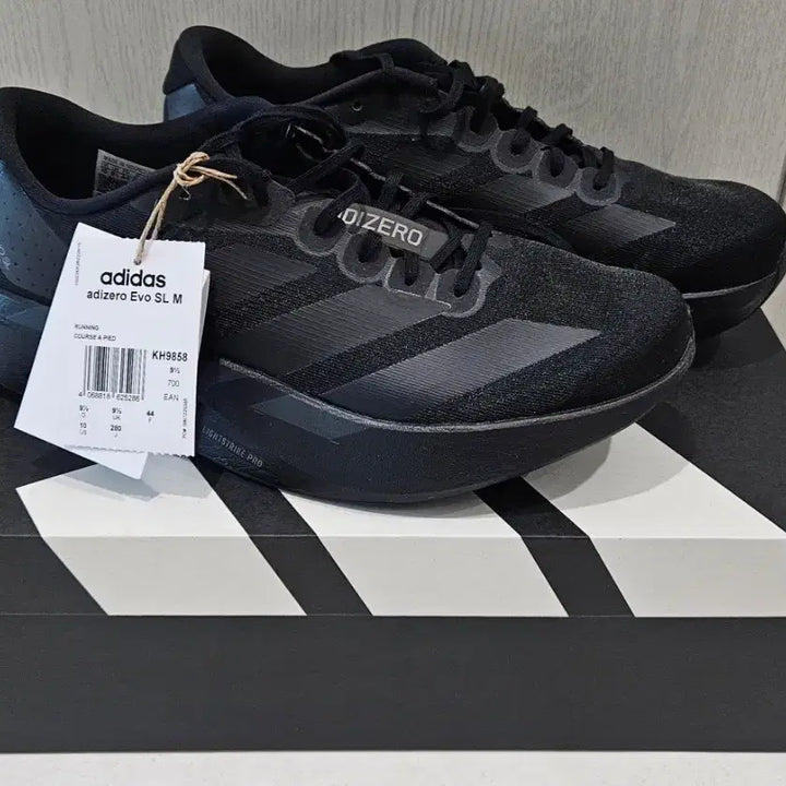 [SOLD OUT] 아디다스 에보 sl (evo sl) 올블랙 280(1회착용)