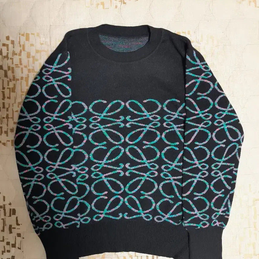 [BUNJANG] Loro Piana ST Anagram Black Knit Sweater Size S / 로*베 ST 아나그램 블랙 니트 스웨터 S