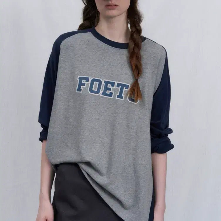 [SOLD OUT] 포에토 foeto same point reglan tee 그레이(택있음)