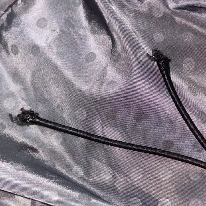 [BUNJANG] Dot Charcoal String Backpack / 도트 차콜 스트링 백팩 땡땡이 가방