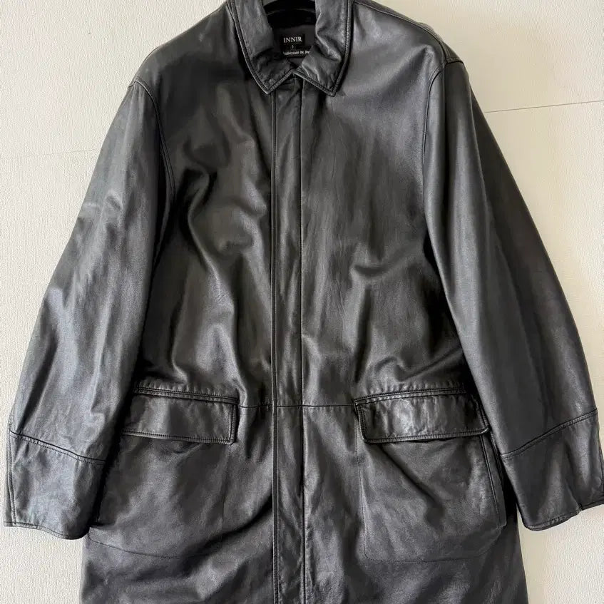[BUNJANG] Innir Oil Washed Lambskin Leather Coat 3 / 이니어 innir 램스킨 오일워시드 레더 코트 3