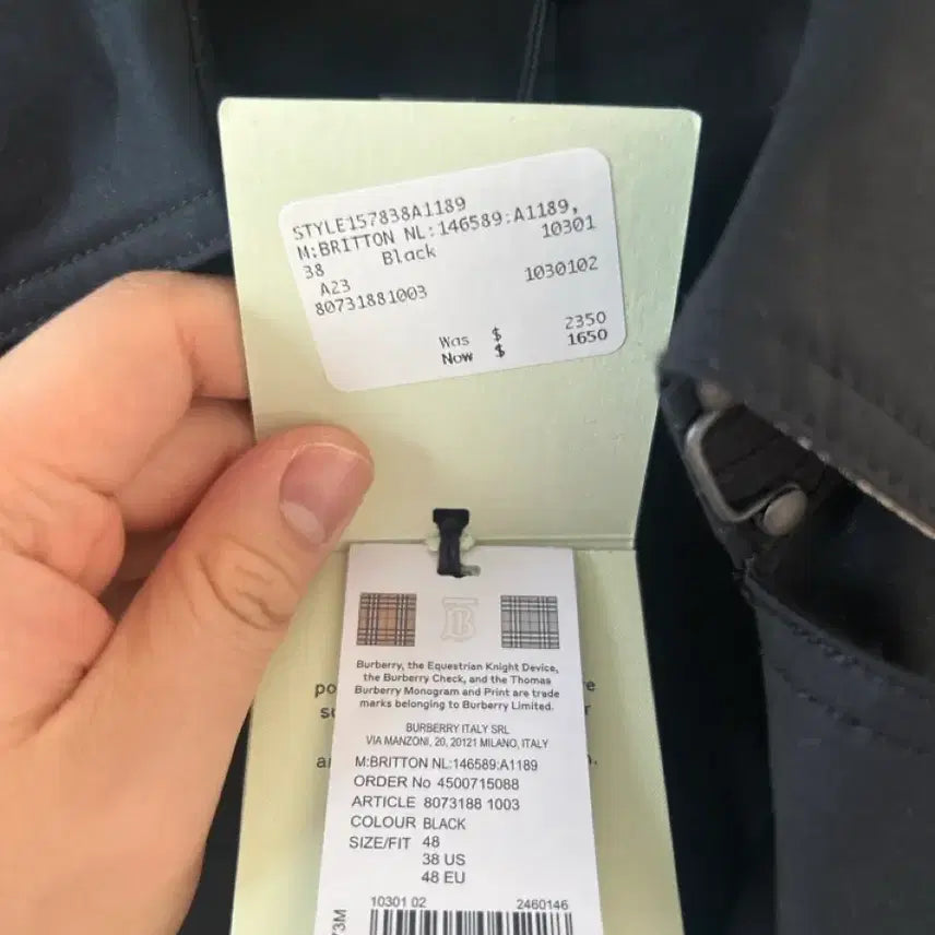 [BUNJANG] Burberry Black Trench Coat / 버버리 블랙 트렌치 코트 새상품