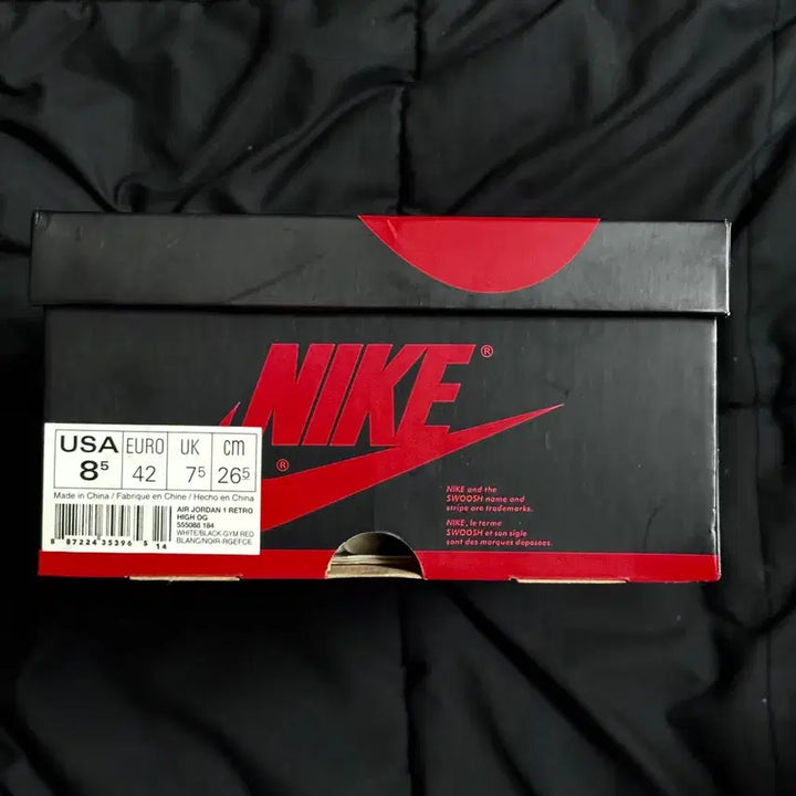 [BUNJANG] Nike Air Jordan 1 High OG Black Toe 2013 Sneakers / [265] 나이키 에어 조던1 하이 OG 블랙토 2013