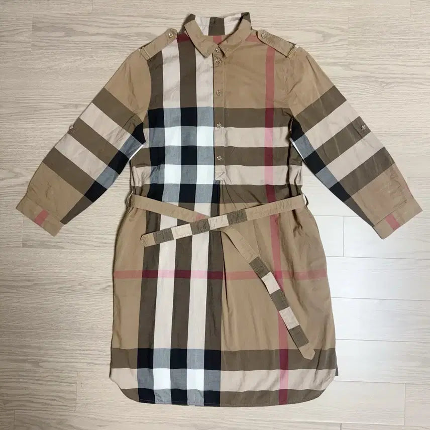 [BUNJANG] Burberry Classic Check Long Shirt Dress / 버버리 클래식 체크 여성 롱셔츠 원피스 55~66