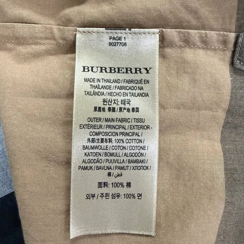 [BUNJANG] Burberry Classic Check Long Shirt Dress / 버버리 클래식 체크 여성 롱셔츠 원피스 55~66