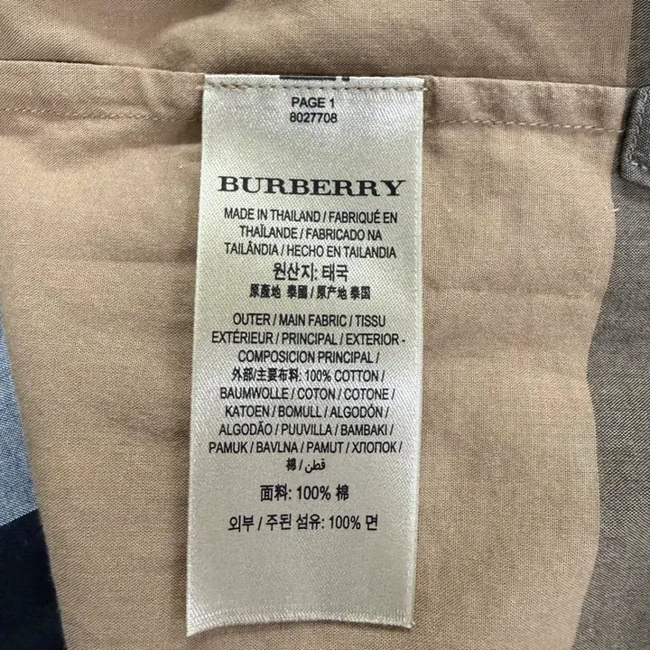 [BUNJANG] Burberry Classic Check Long Shirt Dress / 버버리 클래식 체크 여성 롱셔츠 원피스 55~66