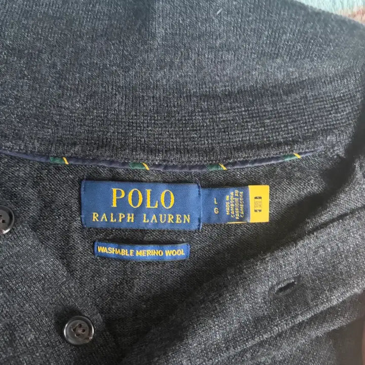 [BUNJANG] Polo Ralph Lauren Washable Merino Wool Polo Knit L / 폴로랄프로렌 워셔블 메리노울 카라니트 L