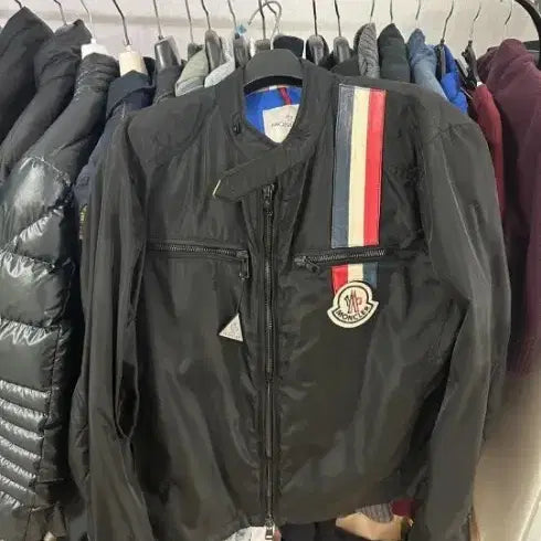 [BUNJANG] Moncler Biker Black Jacket / 정품 몽클레어 바이커 블랙 자켓