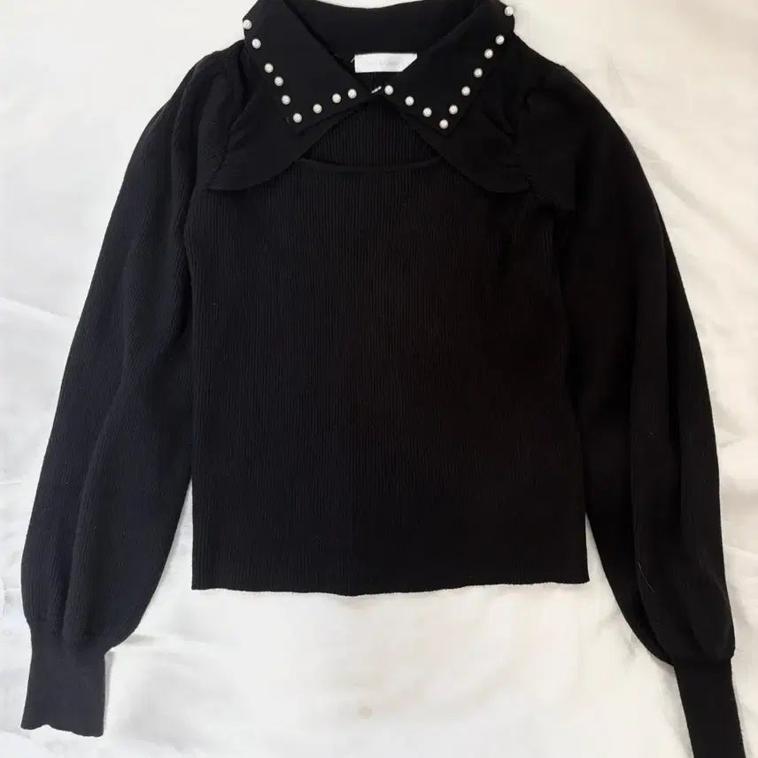 [BUNJANG] Dear My Love Rose Knit Blouse Top / 디어마이러브로즈 니트 블라우스 탑 상의