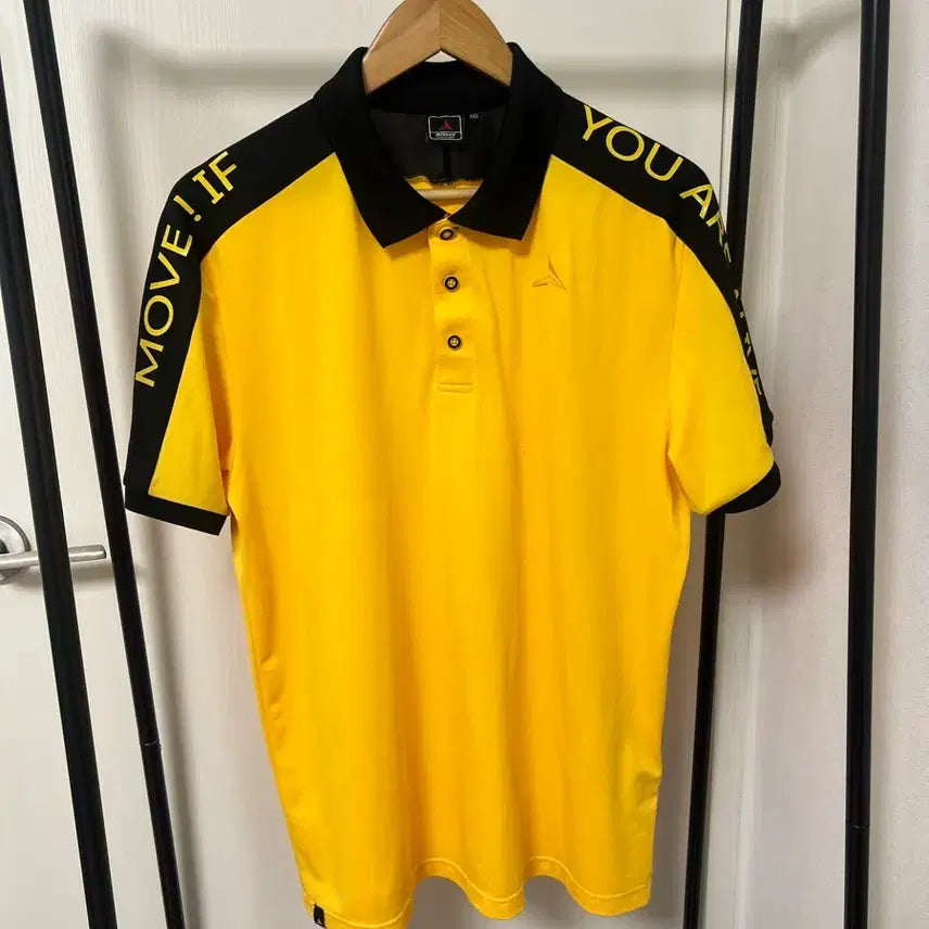 [BUNJANG] IMFLUX Yellow Polo Shirt / IMFLUX 옐로우 반팔 카라티 1211