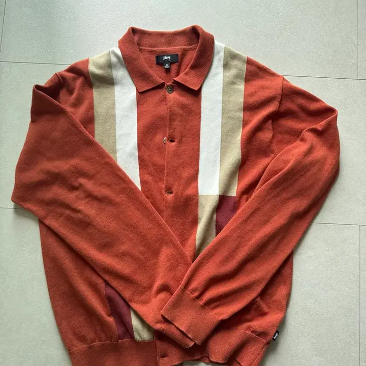 [BUNJANG] Stussy Color Block Cardigan XL / 스투시 컬러 블록 가디건(XL)