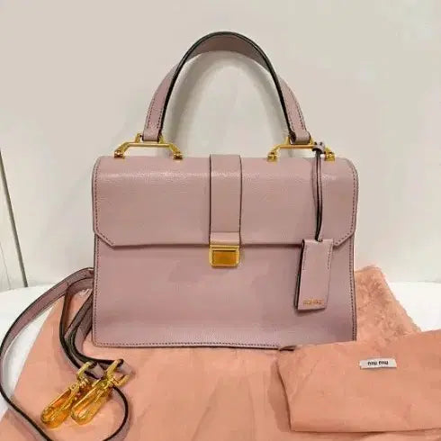 [BUNJANG] Miu Miu Madras Rose Pink Tote Shoulder Bag / 정품 미우미우 마드라스 로즈핑크 토트 숄더백