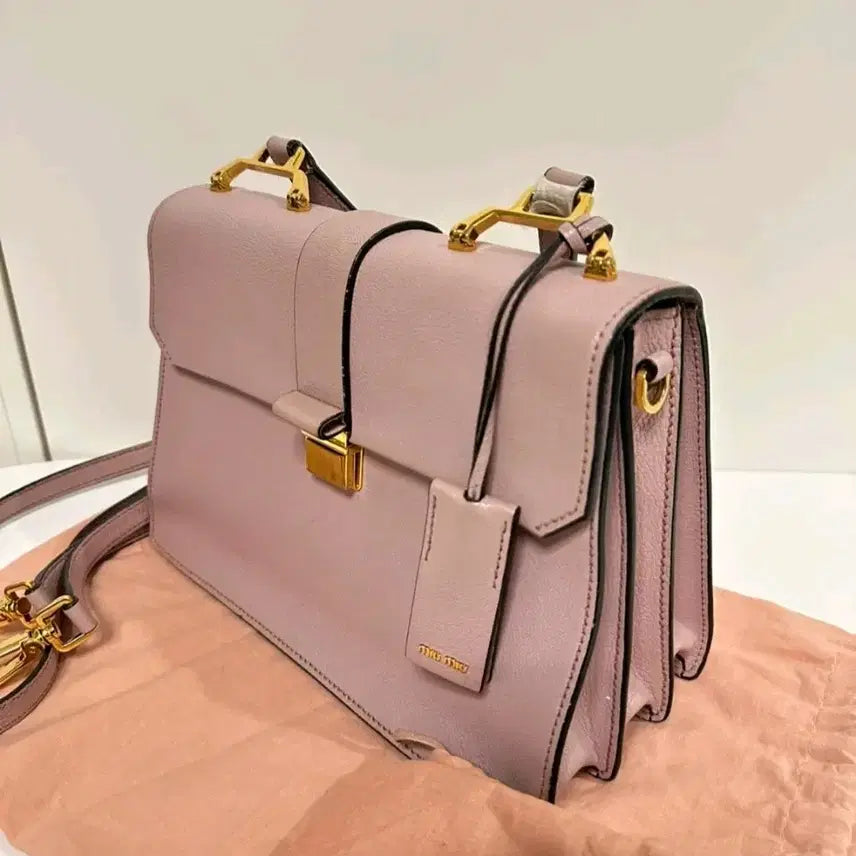 [BUNJANG] Miu Miu Madras Rose Pink Tote Shoulder Bag / 정품 미우미우 마드라스 로즈핑크 토트 숄더백