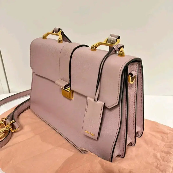 [BUNJANG] Miu Miu Madras Rose Pink Tote Shoulder Bag / 정품 미우미우 마드라스 로즈핑크 토트 숄더백