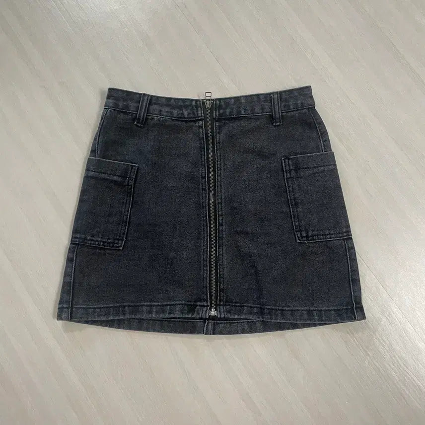 [BUNJANG] Gray Denim Pleated Mini Skirt Bundle Set / 회색 그레이 데님 스커트 / 플리츠 스커트 S 일괄