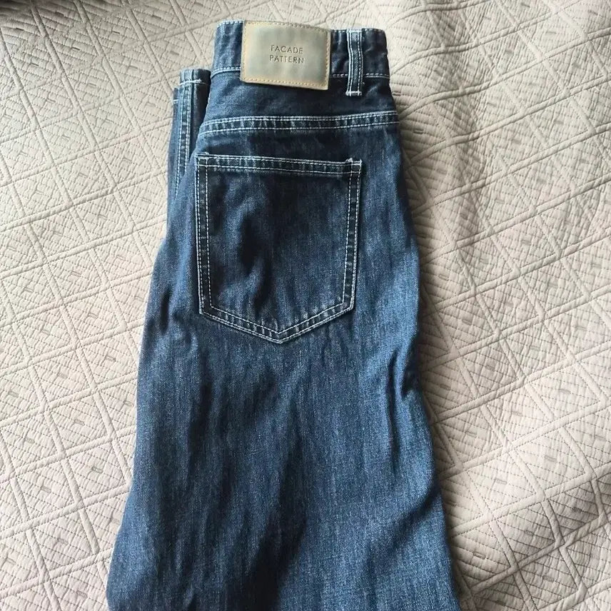 [BUNJANG] Facade Pattern Classic Indigo Denim Jeans / 파사드패턴 클래식 인디고 데님 s사이즈